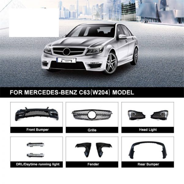 Body Kit for 2006-2013 Mercedes Benz C63 AMG W204 - 02